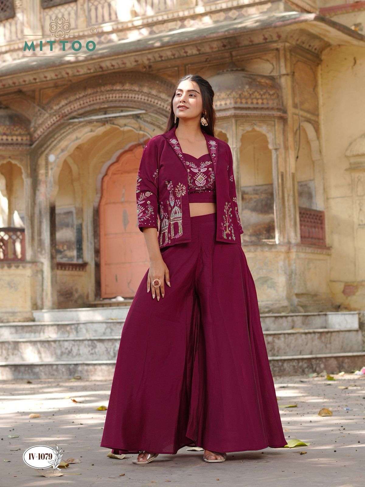 MITTOO RUKSAT CHANDERI SILK PREETY LOOKS INDO WESTERN STYLE DRESS