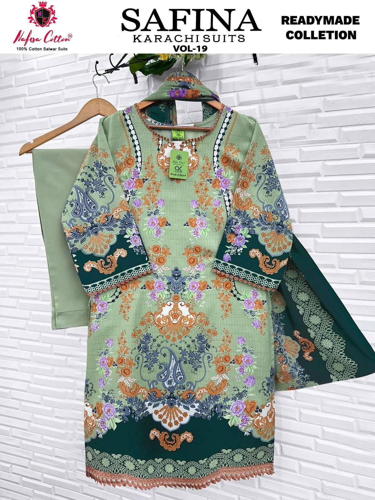 NAFISA COTTON SAFINA KARACHI SUITS VOL 19 STICH SUITS COLLECTION 