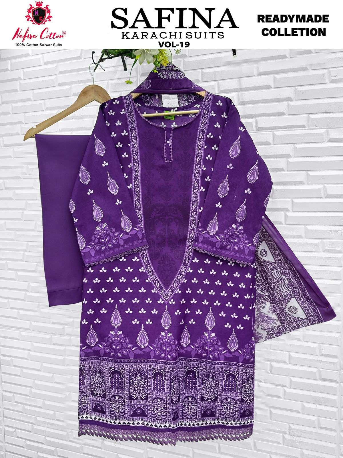 NAFISA COTTON SAFINA KARACHI SUITS VOL 19 STICH SUITS COLLECTION 
