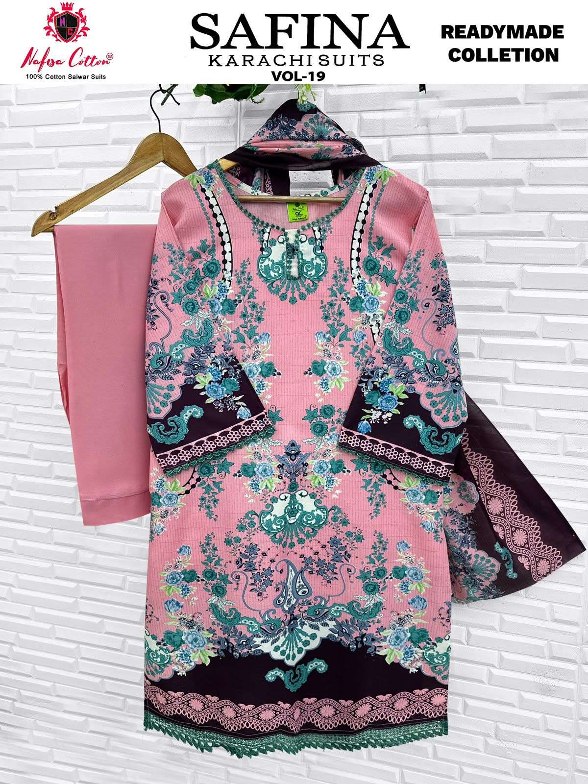 NAFISA COTTON SAFINA KARACHI SUITS VOL 19 STICH SUITS COLLECTION 