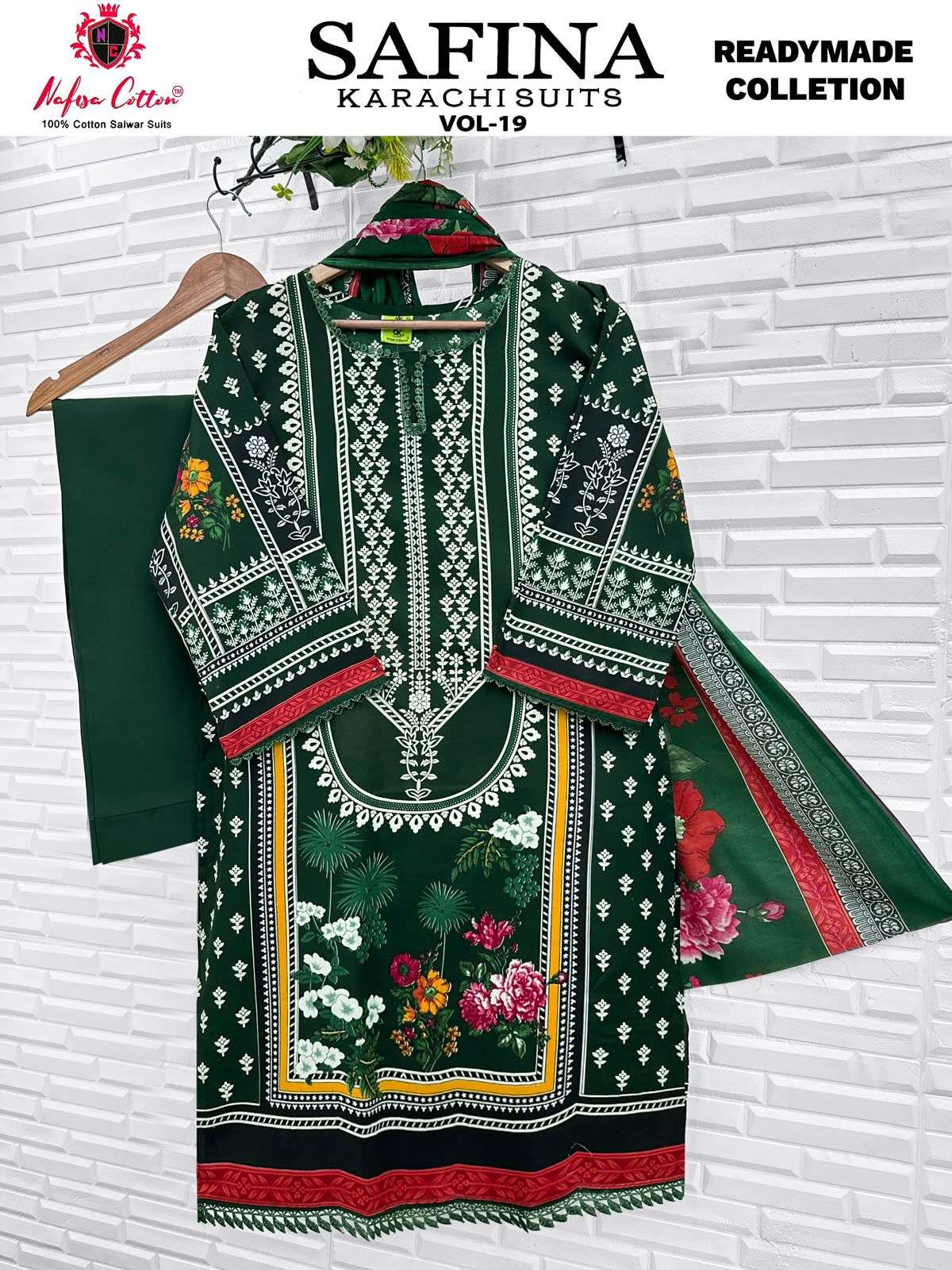 NAFISA COTTON SAFINA KARACHI SUITS VOL 19 STICH SUITS COLLECTION 