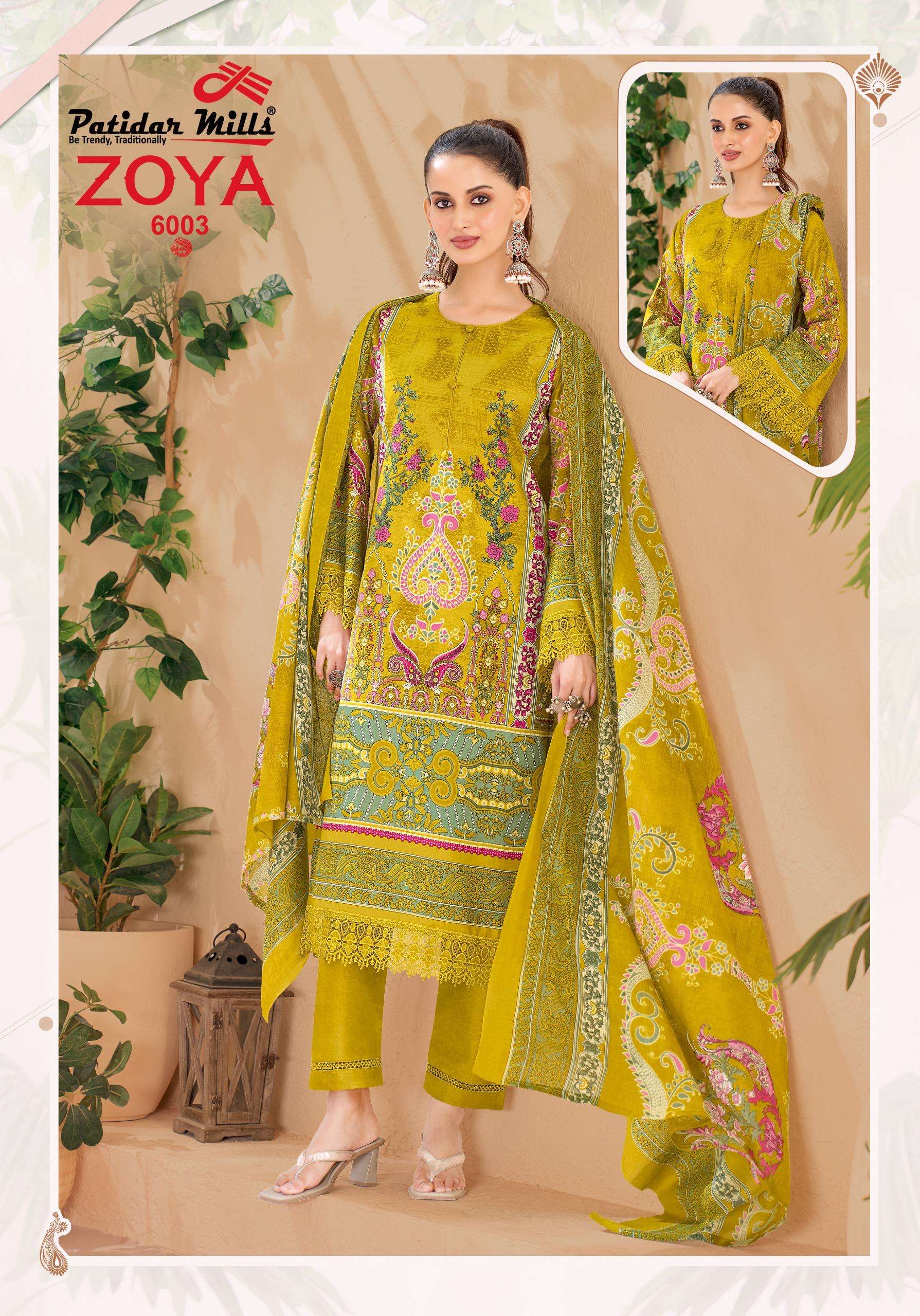 PATIDAR MILLS ZOYA VOL 6 COTTON DIGITAL PRINTS SALWAR SUIT