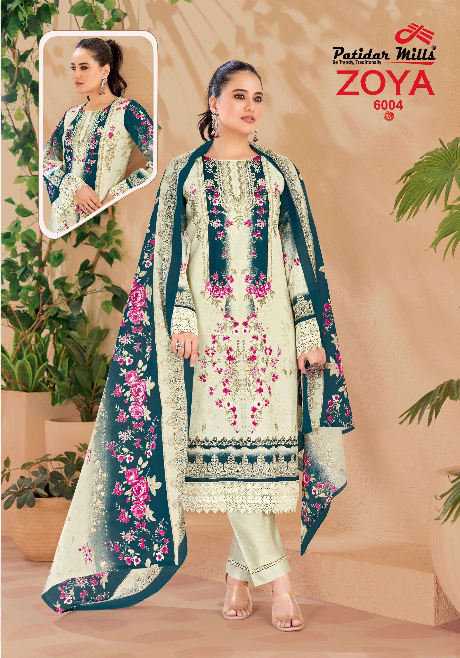 PATIDAR MILLS ZOYA VOL 6 COTTON DIGITAL PRINTS SALWAR SUIT