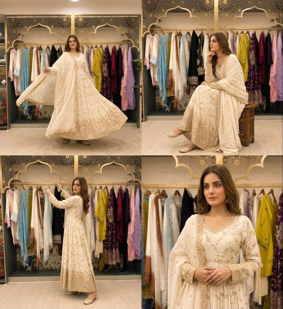 PD 1097 SILK HEAVY SEQUENCE DESIGNER READY MADE PARTY WEAR GOWN SUIT