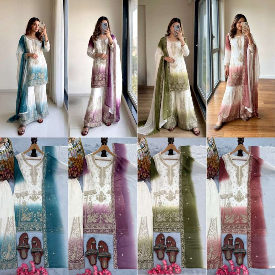 PD 1149 GEORGETTE HEAVY DESIGNER FESTIVE WEAR COMBO SUIT COLLECTION 