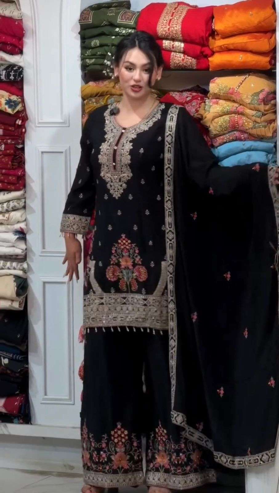 PD 1155 GEORGETTE SEQUENCE DESIGNER WORK PAKISTANI STYLE PARTY WEAR SUIT