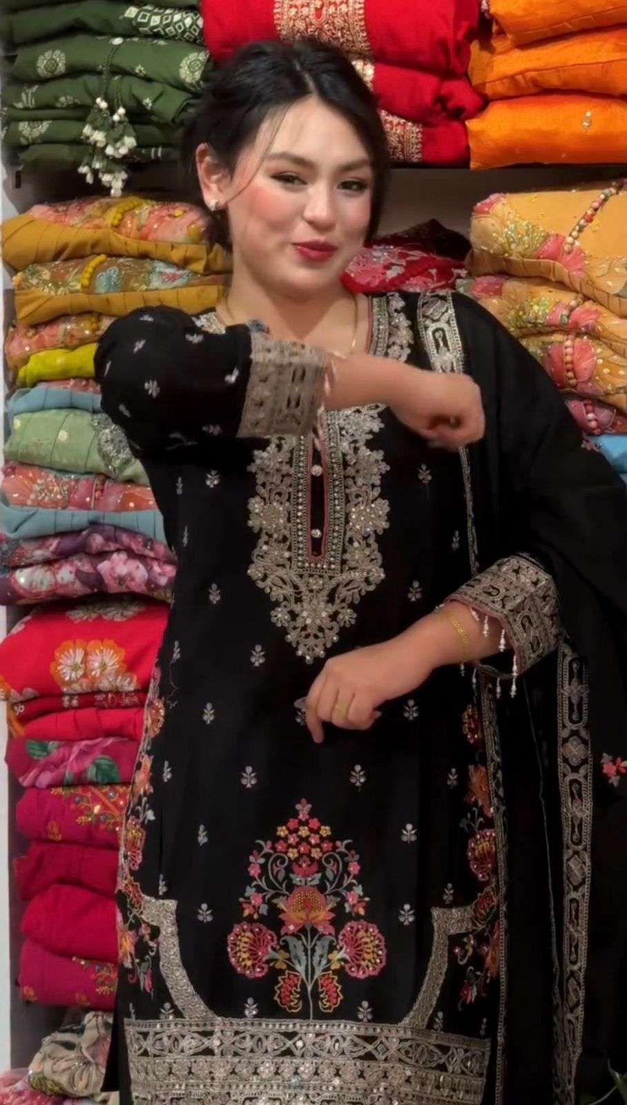 PD 1155 GEORGETTE SEQUENCE DESIGNER WORK PAKISTANI STYLE PARTY WEAR SUIT