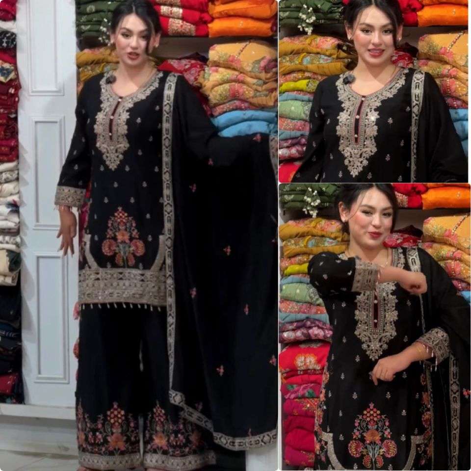 PD 1155 GEORGETTE SEQUENCE DESIGNER WORK PAKISTANI STYLE PARTY WEAR SUIT