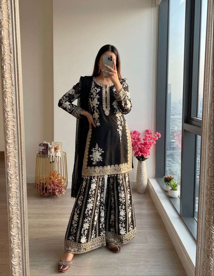 PD 1157 GEORGETTE BEAUTIFUL DESIGNER WORK PARTY WEAR LADIES SUIT