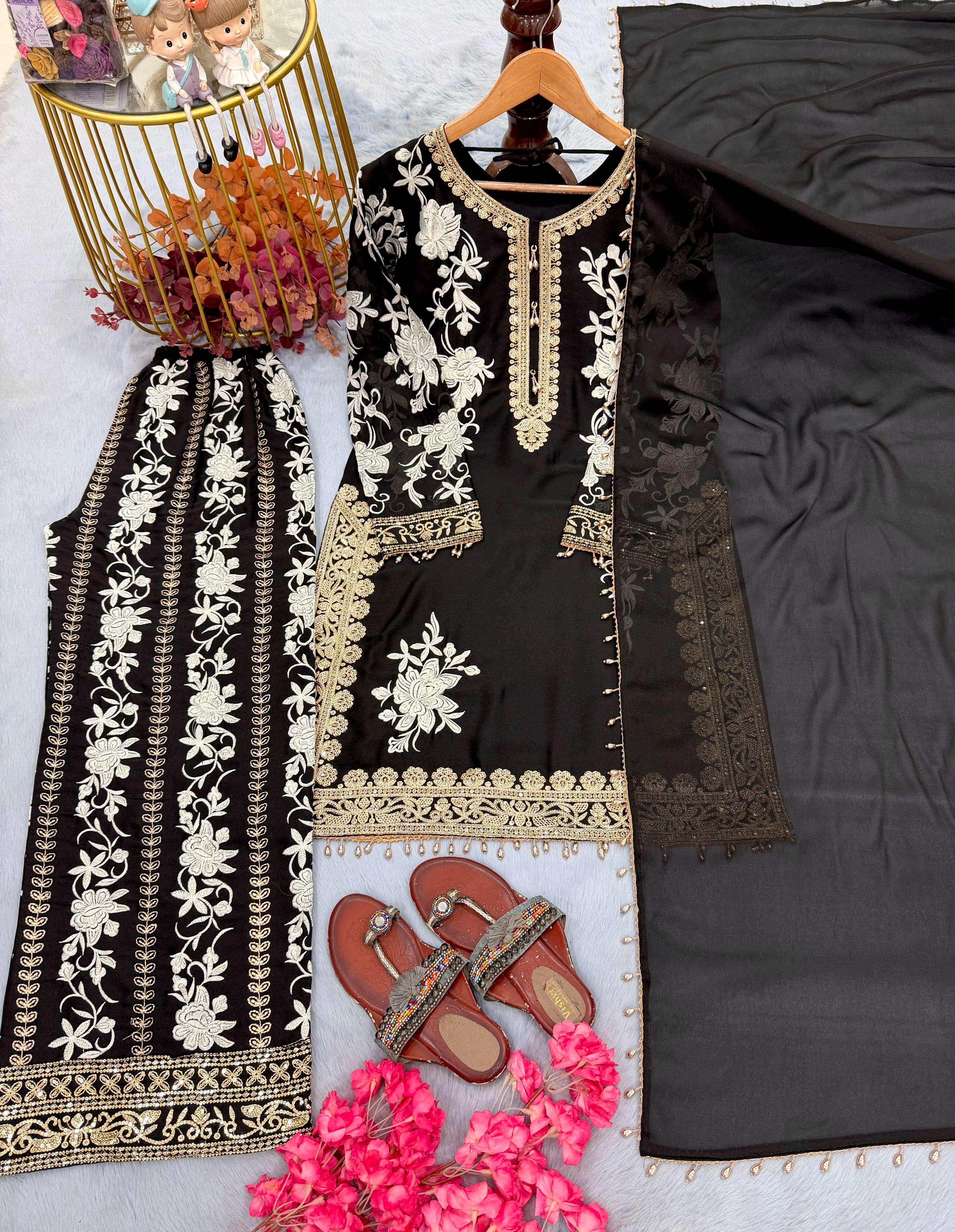 PD 1157 GEORGETTE BEAUTIFUL DESIGNER WORK PARTY WEAR LADIES SUIT