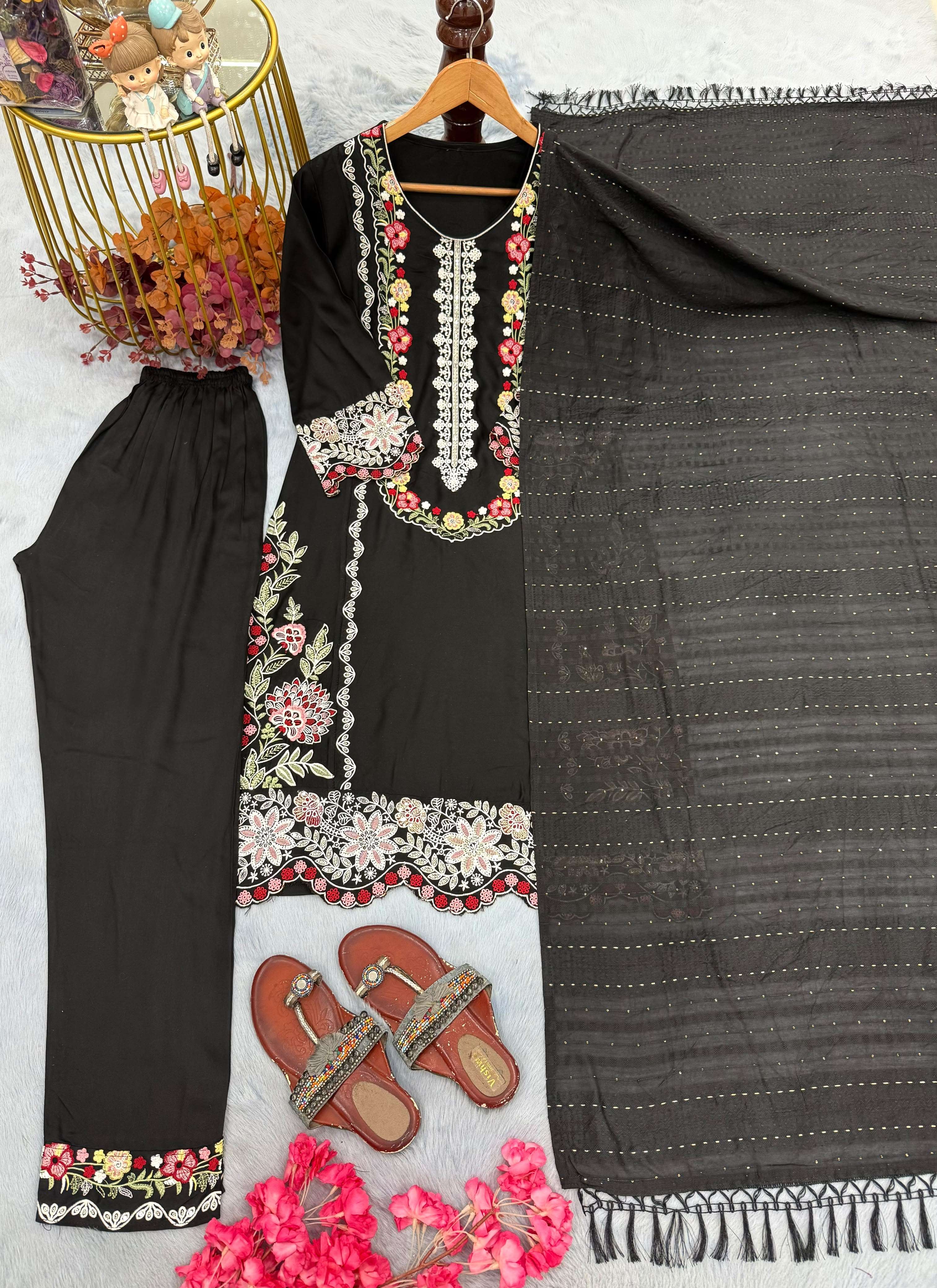 PD 1160 RAYON DESIGNER WORK PARTY WEAR LADIES SUIT