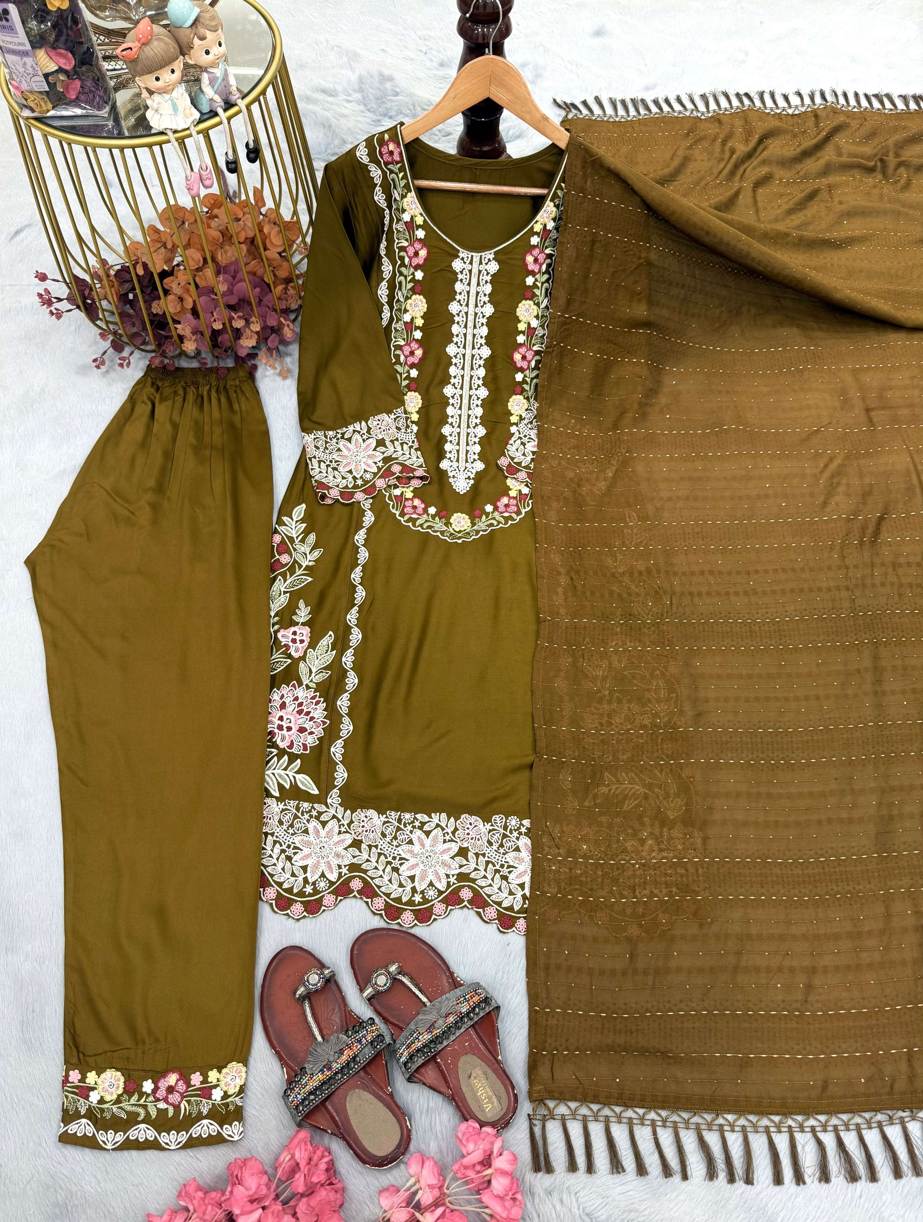 PD 1160 RAYON DESIGNER WORK PARTY WEAR LADIES SUIT