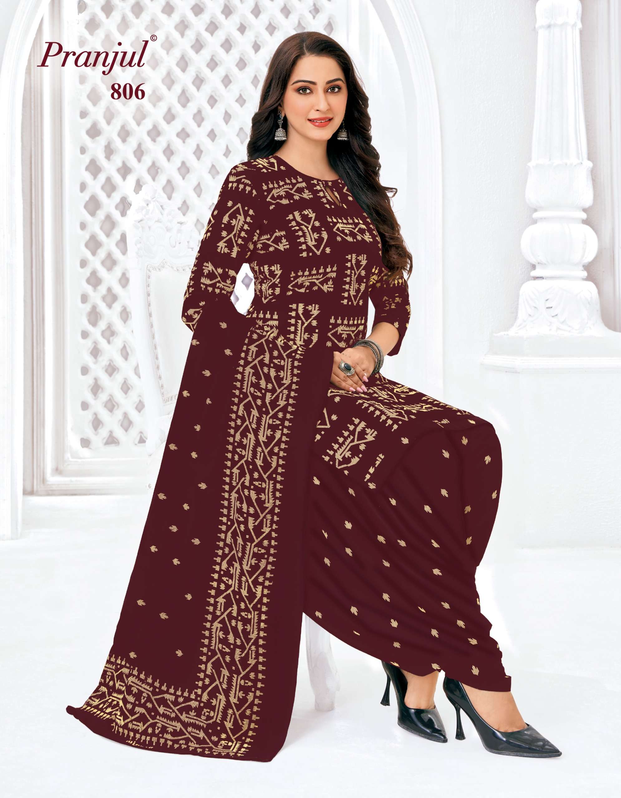 PRANJUL FASHION PIYA VOL 8 COTTON PRINTED READY MADE PATIYALA SUIT