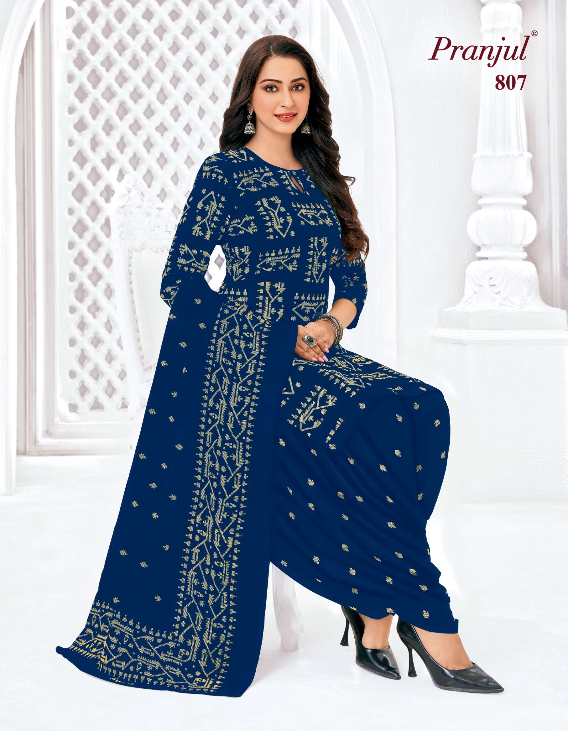 PRANJUL FASHION PIYA VOL 8 COTTON PRINTED READY MADE PATIYALA SUIT