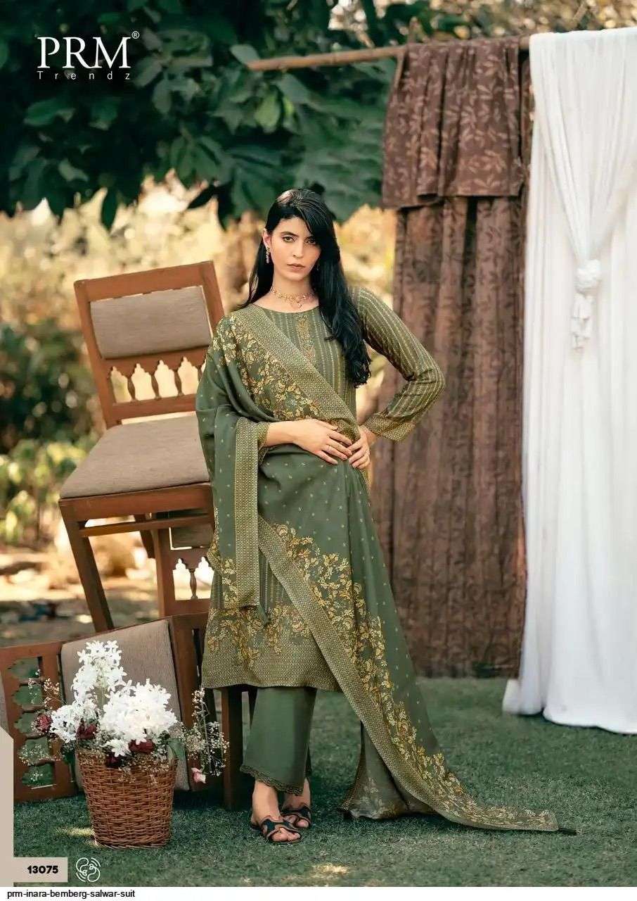 PRM TRENDZ INARA MUSLINE SILK DIGITAL PRINT WITH FANCY WORK SUIT