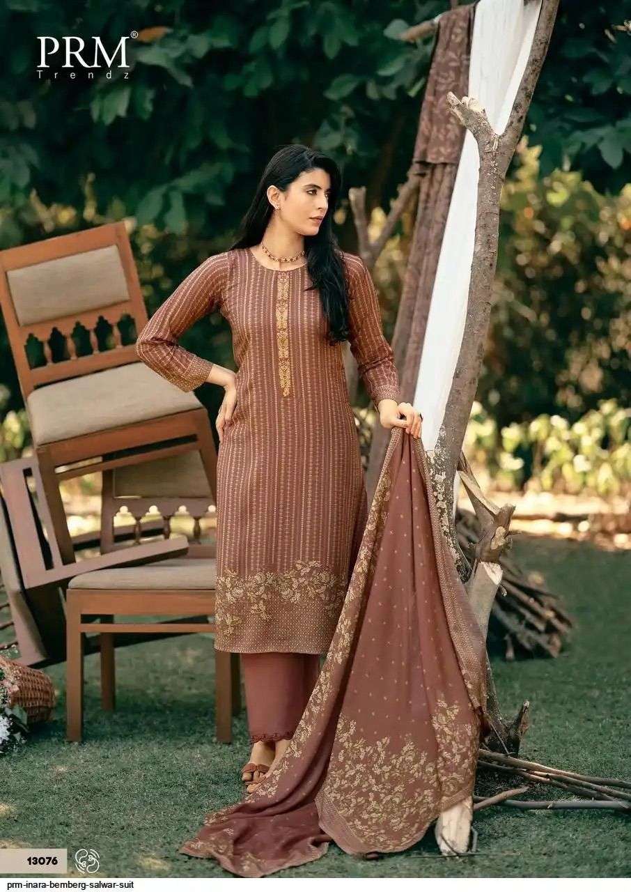PRM TRENDZ INARA MUSLINE SILK DIGITAL PRINT WITH FANCY WORK SUIT