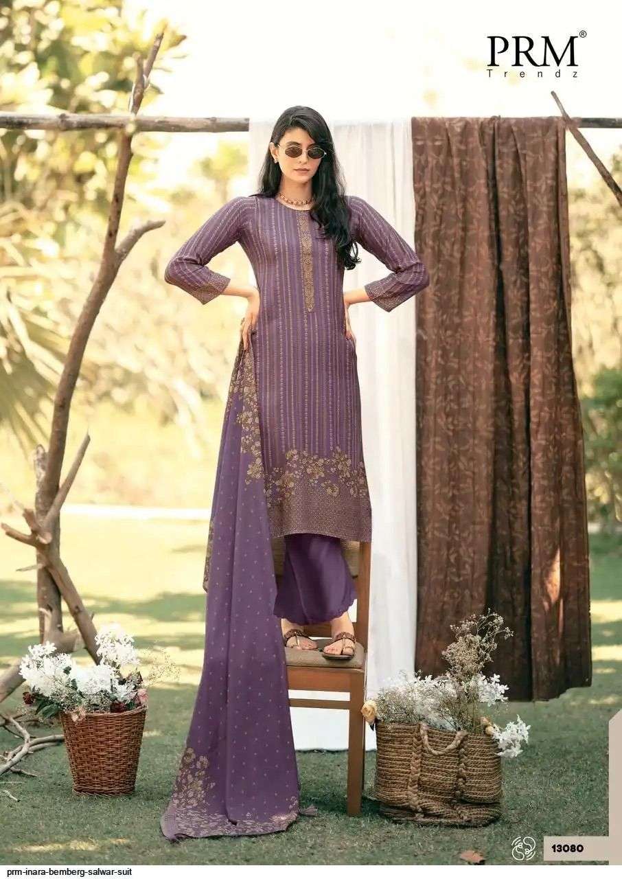 PRM TRENDZ INARA MUSLINE SILK DIGITAL PRINT WITH FANCY WORK SUIT