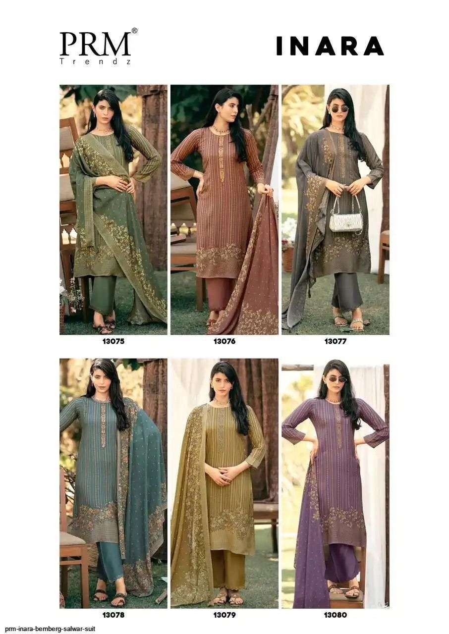 PRM TRENDZ INARA MUSLINE SILK DIGITAL PRINT WITH FANCY WORK SUIT