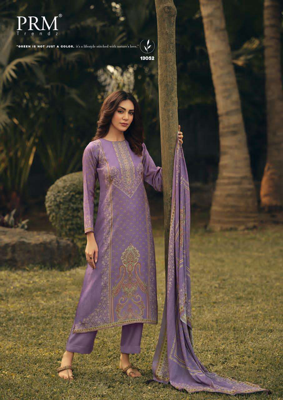 PRM TRENDZJULIETTE MUSLIN SILK DIGITAL PRINT WITH FANCY WORK SUIT