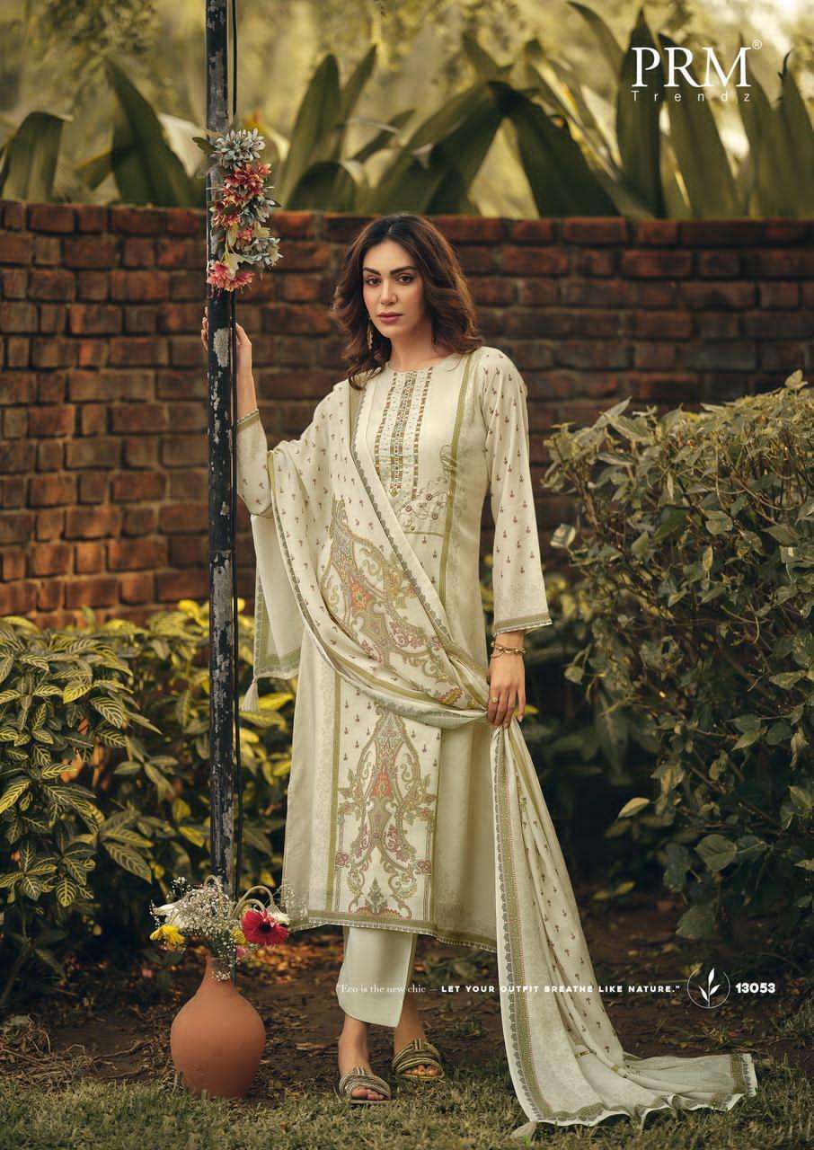 PRM TRENDZJULIETTE MUSLIN SILK DIGITAL PRINT WITH FANCY WORK SUIT