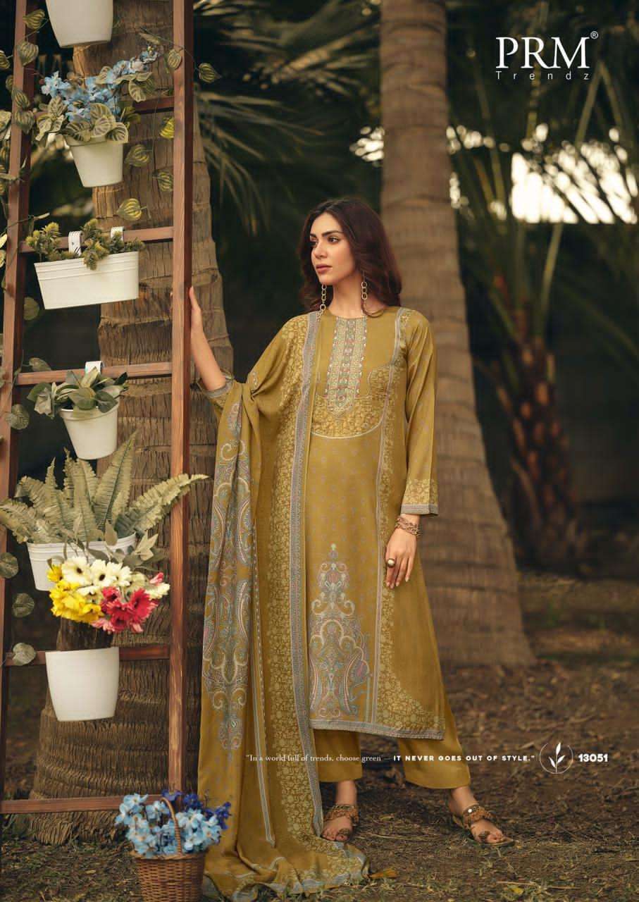 PRM TRENDZJULIETTE MUSLIN SILK DIGITAL PRINT WITH FANCY WORK SUIT