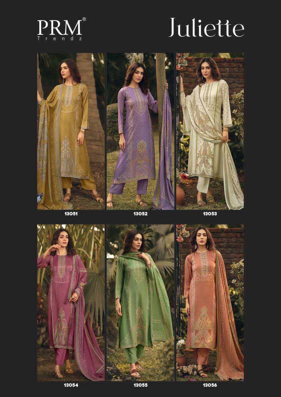 PRM TRENDZJULIETTE MUSLIN SILK DIGITAL PRINT WITH FANCY WORK SUIT