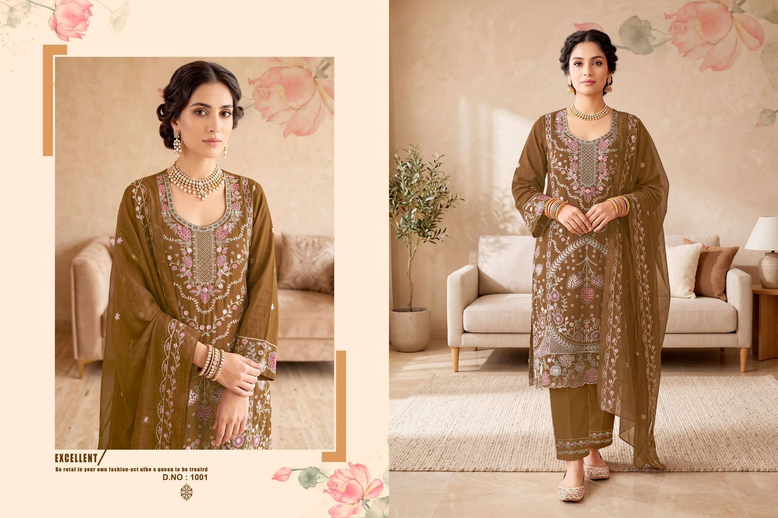 RADHIKA FASHION AZARA SAFIA LAWN COTTON DIGITAL PRINT WITH FANCY WORK SUIT