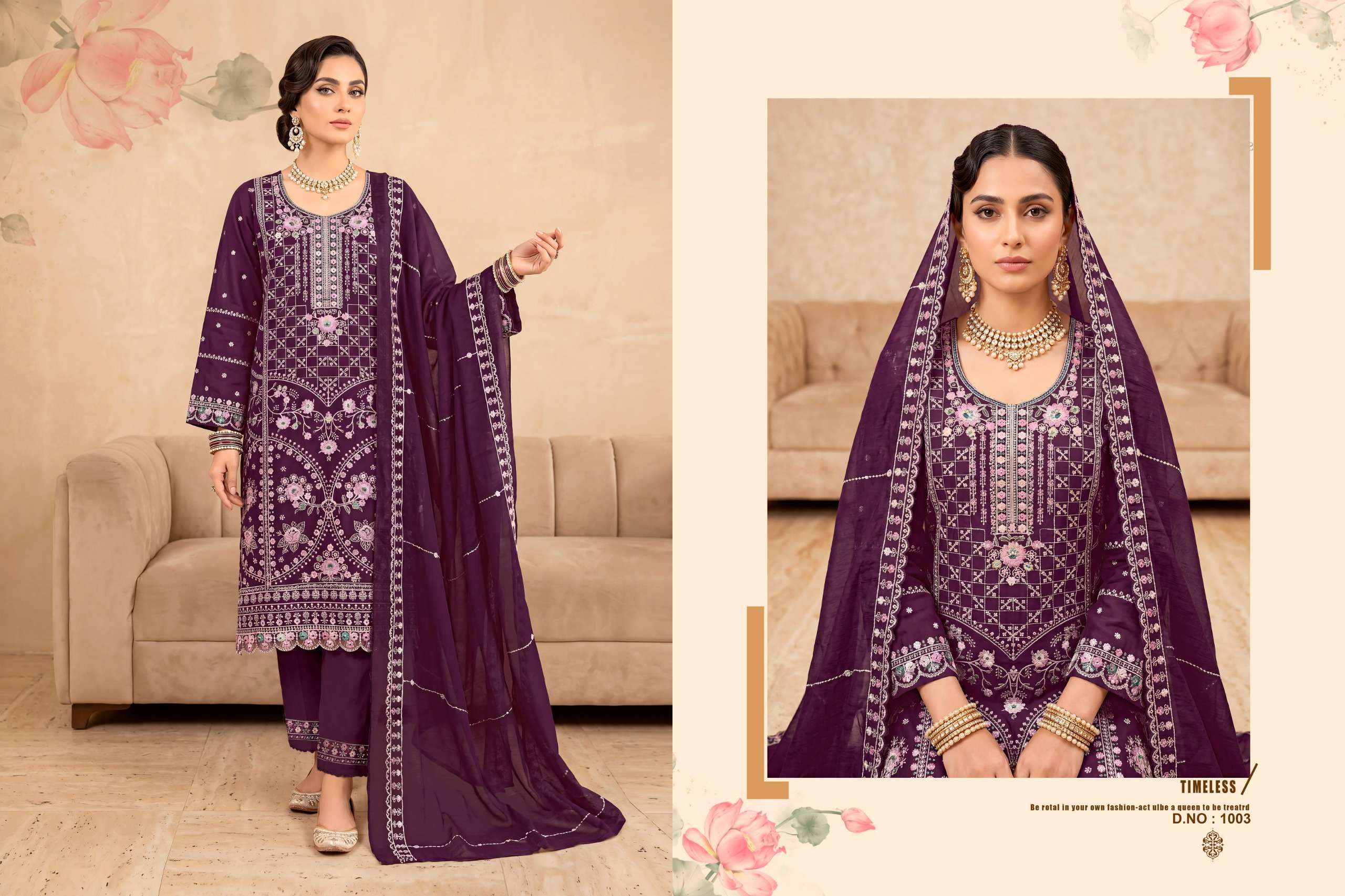 RADHIKA FASHION AZARA SAFIA LAWN COTTON DIGITAL PRINT WITH FANCY WORK SUIT