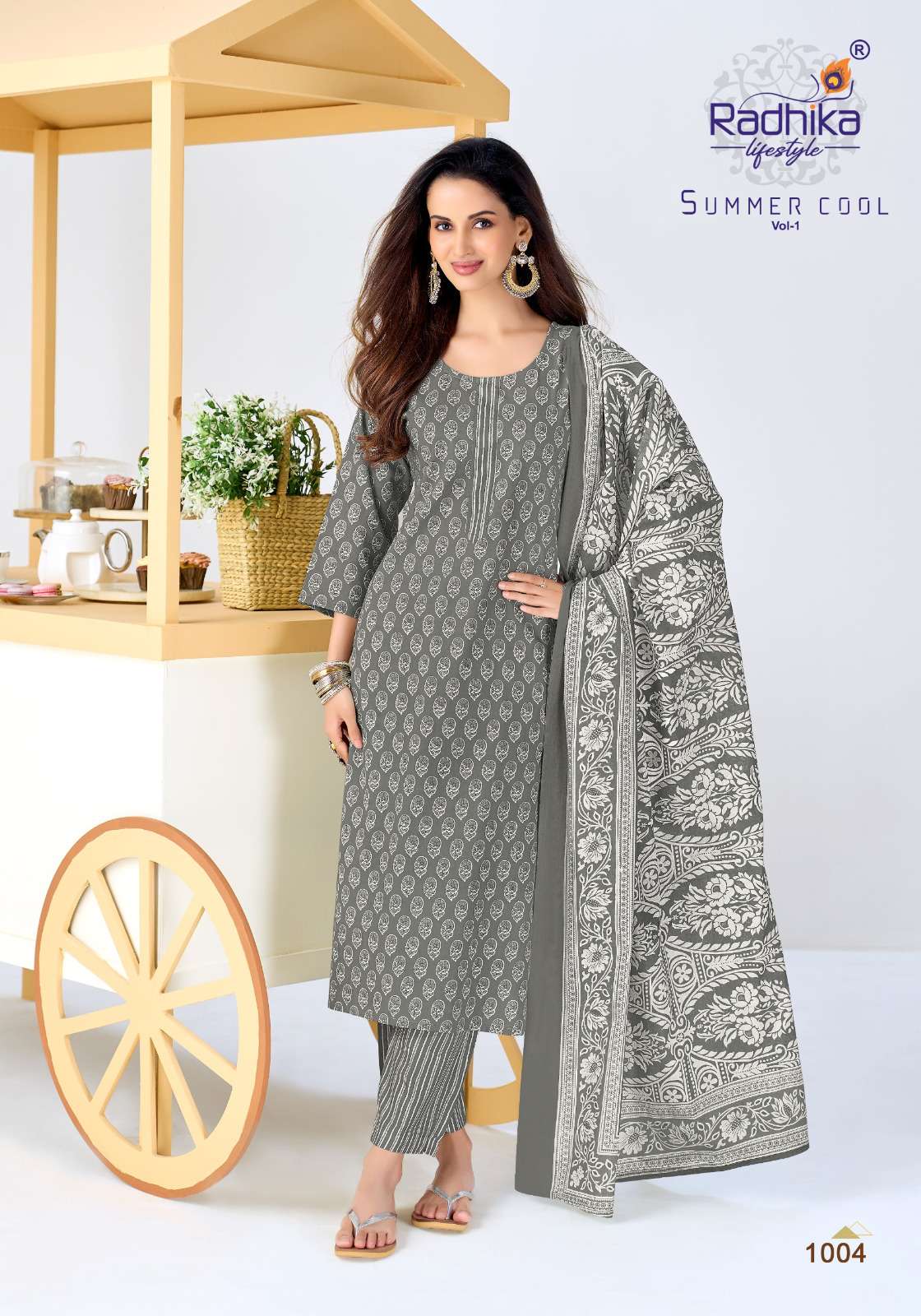 RADHIKA LIFESTYLE SUMMER COOL VOL 1 COTTON PRINT LADIES 3PCS SET COLLECTION 