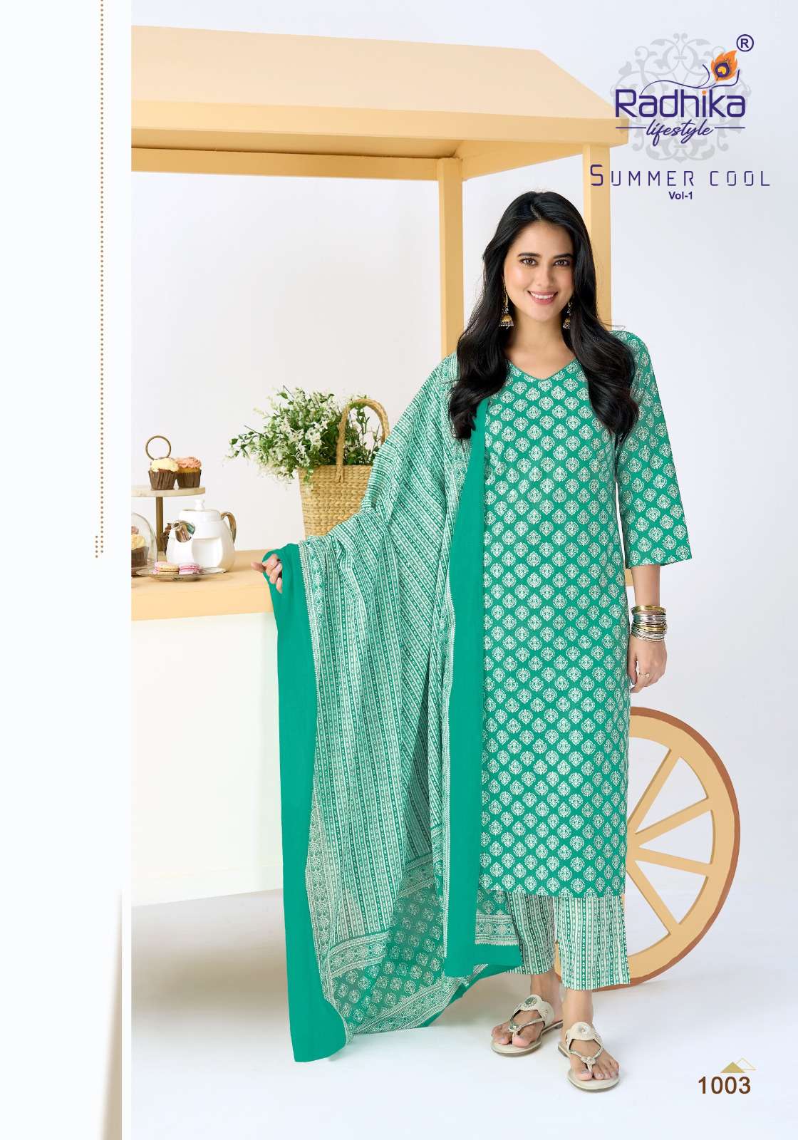 RADHIKA LIFESTYLE SUMMER COOL VOL 1 COTTON PRINT LADIES 3PCS SET COLLECTION 