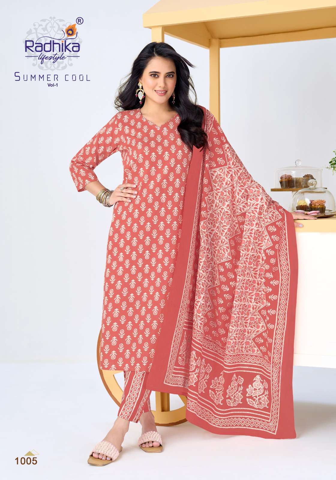 RADHIKA LIFESTYLE SUMMER COOL VOL 1 COTTON PRINT LADIES 3PCS SET COLLECTION 