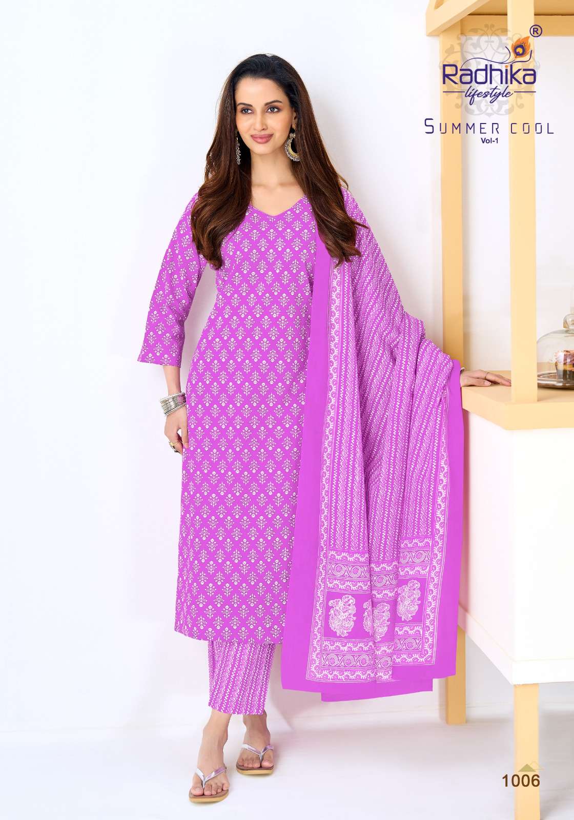 RADHIKA LIFESTYLE SUMMER COOL VOL 1 COTTON PRINT LADIES 3PCS SET COLLECTION 