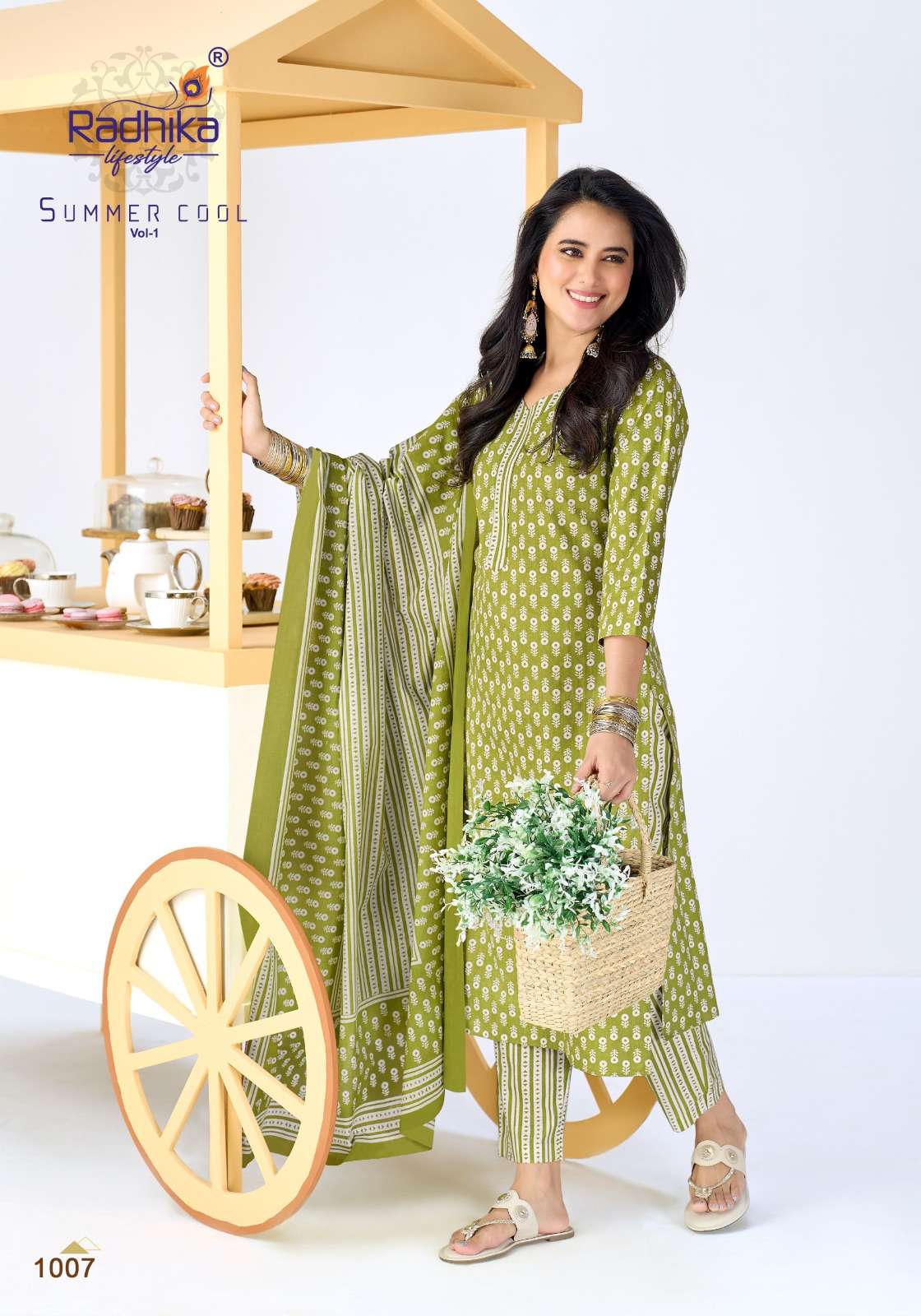 RADHIKA LIFESTYLE SUMMER COOL VOL 1 COTTON PRINT LADIES 3PCS SET COLLECTION 
