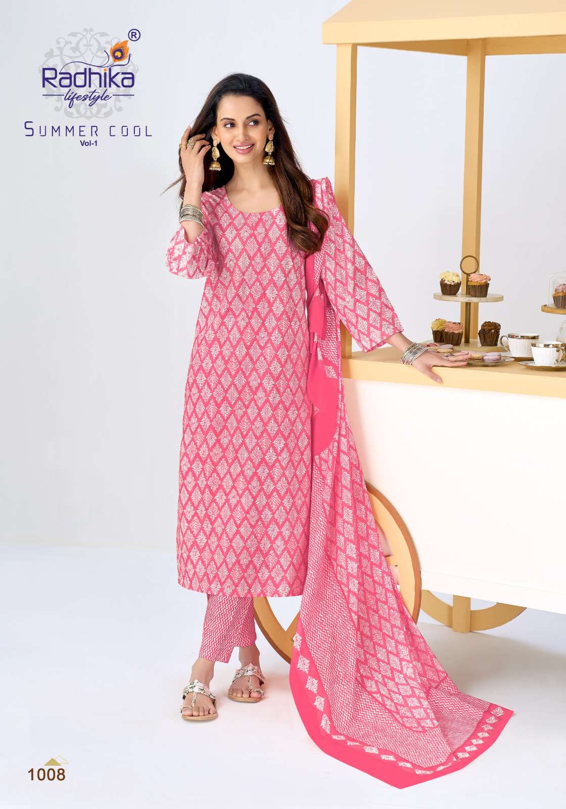 RADHIKA LIFESTYLE SUMMER COOL VOL 1 COTTON PRINT LADIES 3PCS SET COLLECTION 