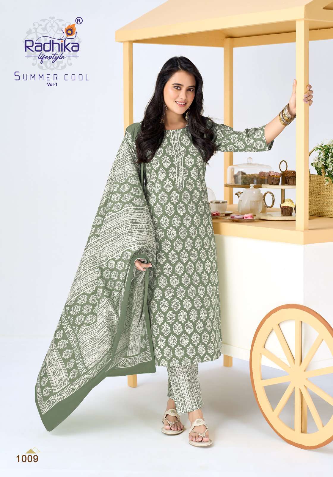 RADHIKA LIFESTYLE SUMMER COOL VOL 1 COTTON PRINT LADIES 3PCS SET COLLECTION 