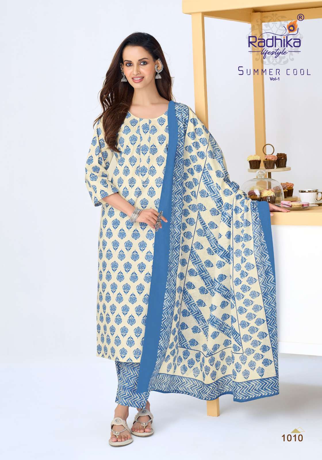 RADHIKA LIFESTYLE SUMMER COOL VOL 1 COTTON PRINT LADIES 3PCS SET COLLECTION 