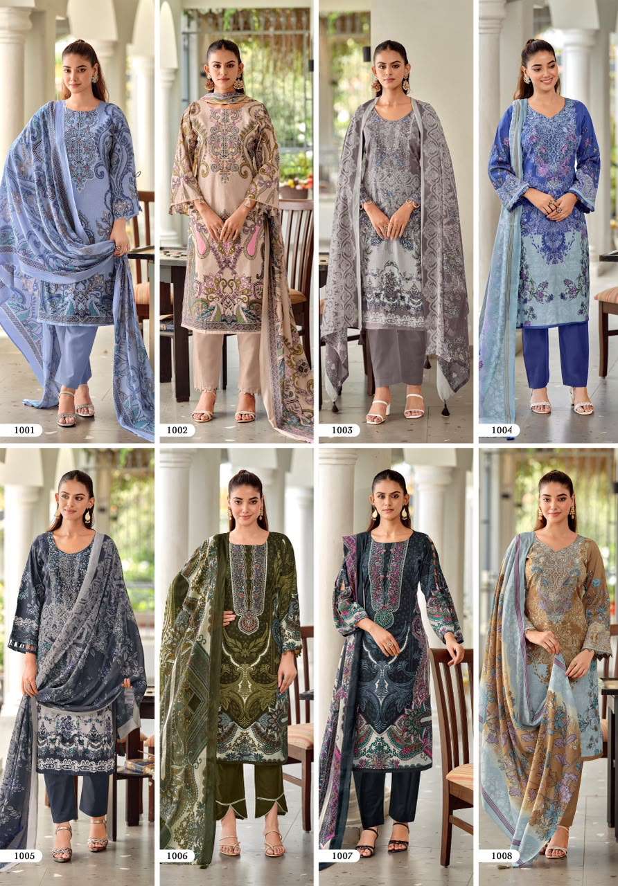 RIAZ ARTS NAYRA VOL 42 COTTON DIGITAL PRINTS WITH FANCY EMBROIDERY WORK SUIT