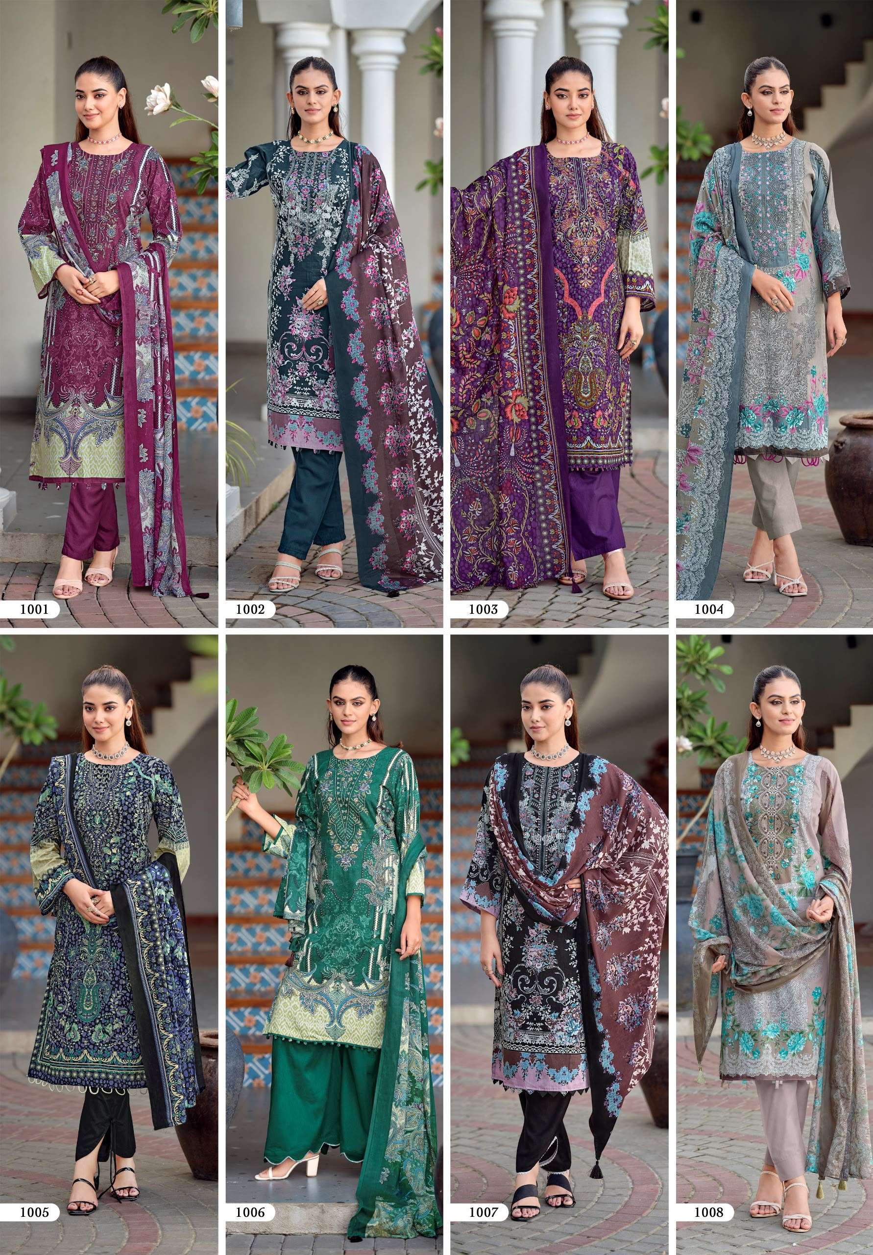 RIAZ ARTS NAYRA VOL 43 COTTON DIGITAL PRINTS WITH FANCY EMBROIDERY WORK SUIT