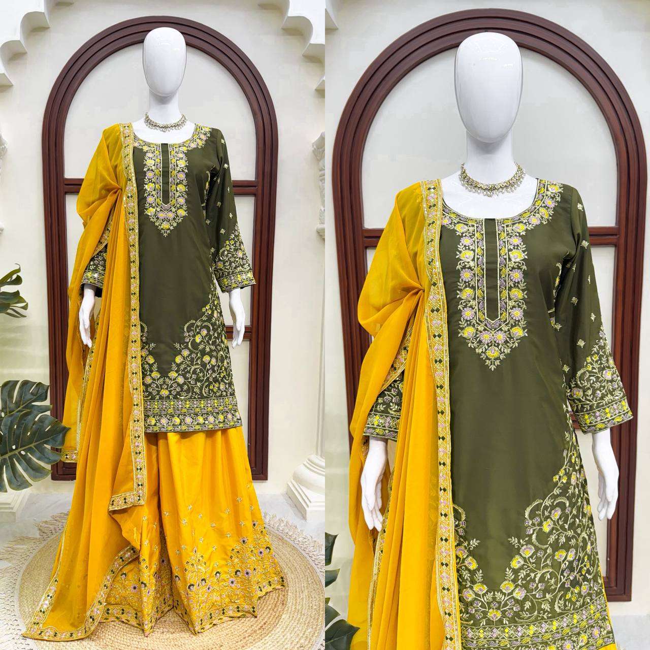 RTC 6044 CREPE BEAUTIFUL DESIGNER LOOK WEDDING FUNCTION WEAR LADIES SUIT