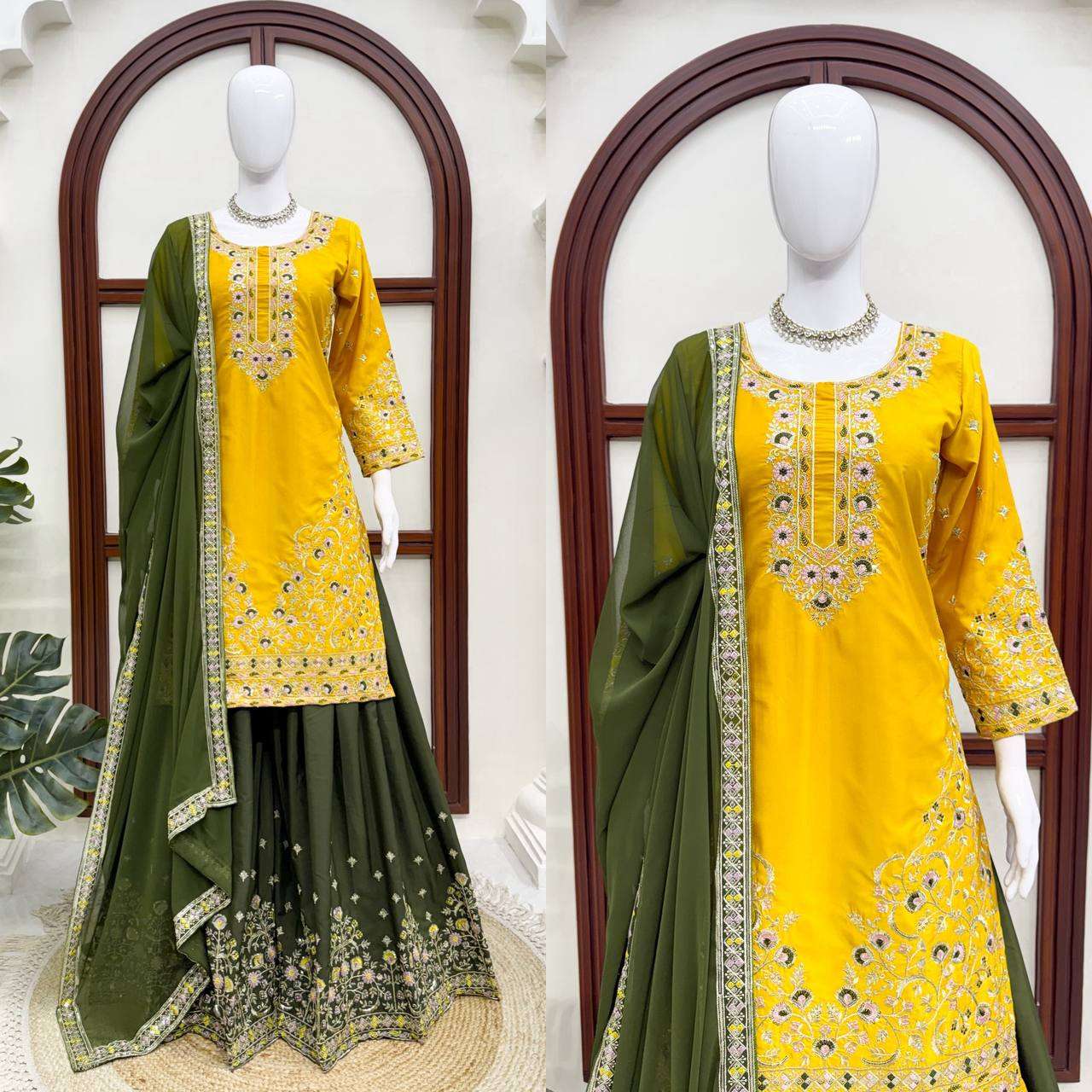RTC 6044 CREPE BEAUTIFUL DESIGNER LOOK WEDDING FUNCTION WEAR LADIES SUIT