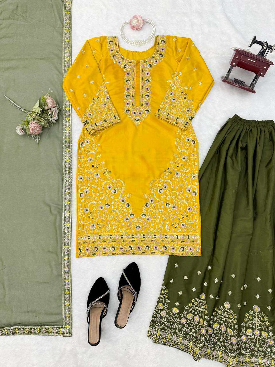 RTC 6044 CREPE BEAUTIFUL DESIGNER LOOK WEDDING FUNCTION WEAR LADIES SUIT