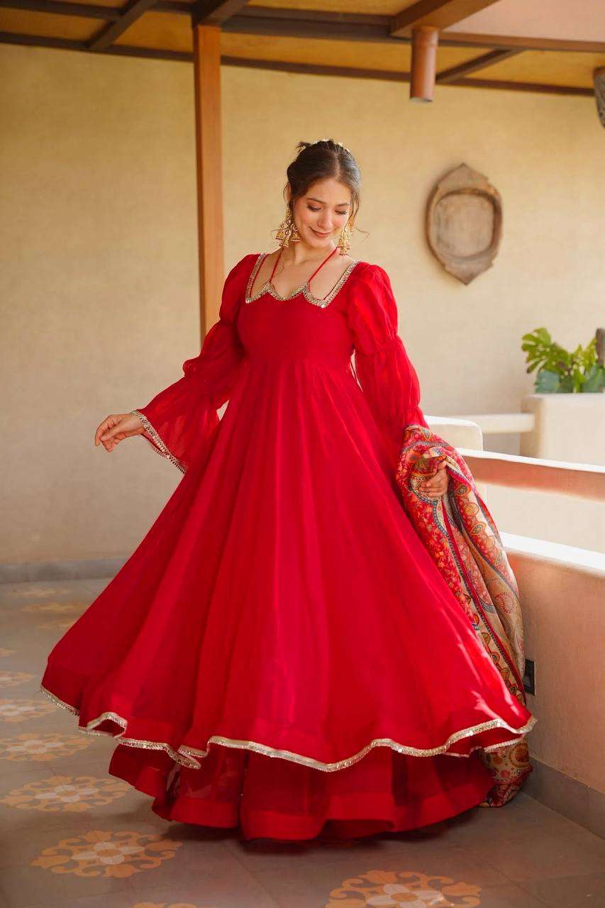 RTC 6045 SILK GORGEOUS LOOK DESIGNER PARTY WEAR ANARKALI GOWN STYLE LADIES SUIT