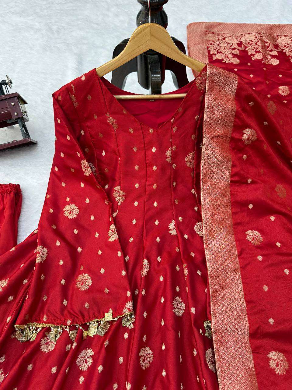 RTC 6051 SATIN SILK BEAUTIFUL DESIGNER LOOK TOP PLAZZO AND DUPATTA SET 
