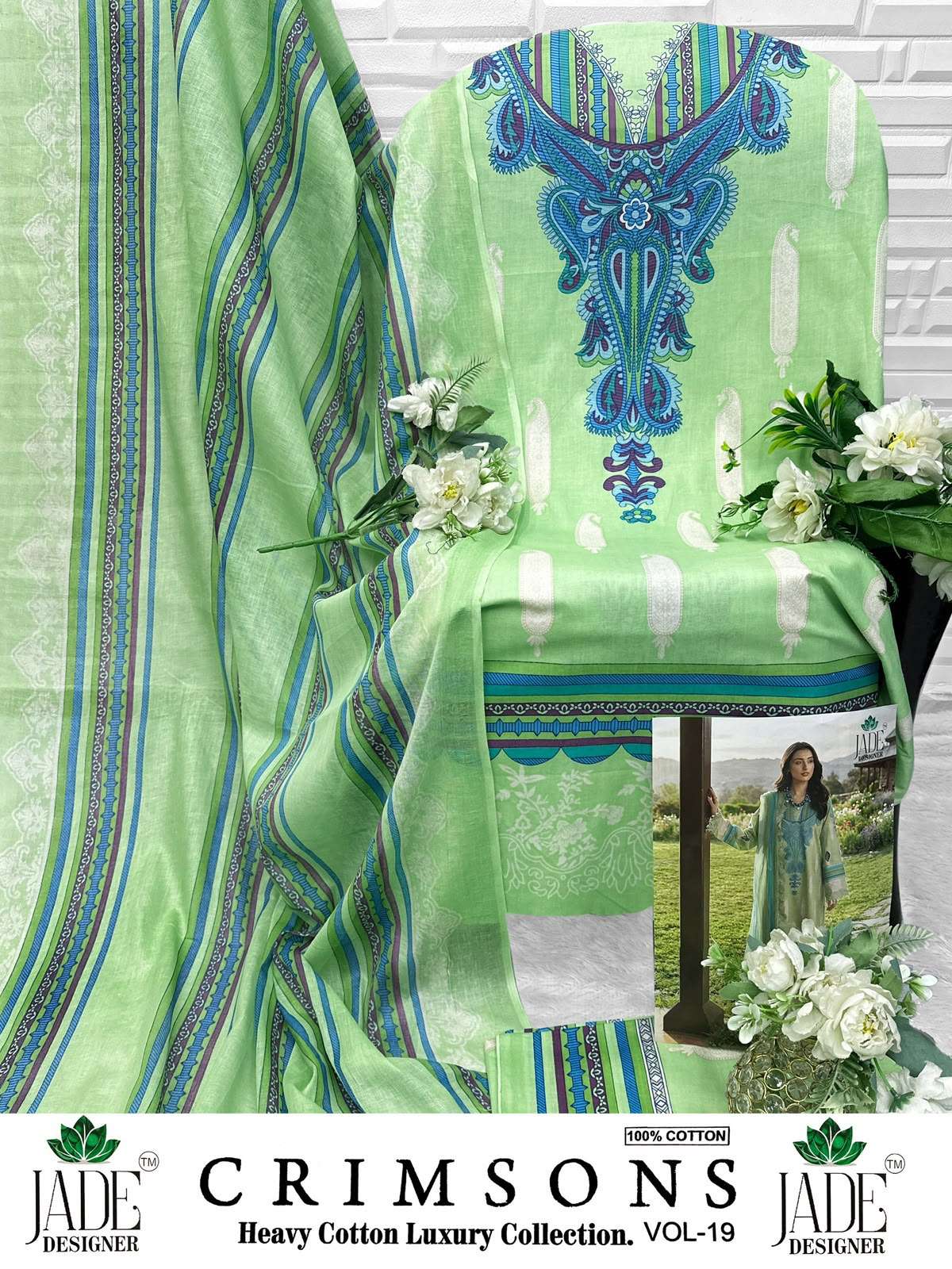 SAANVI TRENDS JADE CRIMSONS HEAVY COTTON LUXURY COLLECTION VOL 19