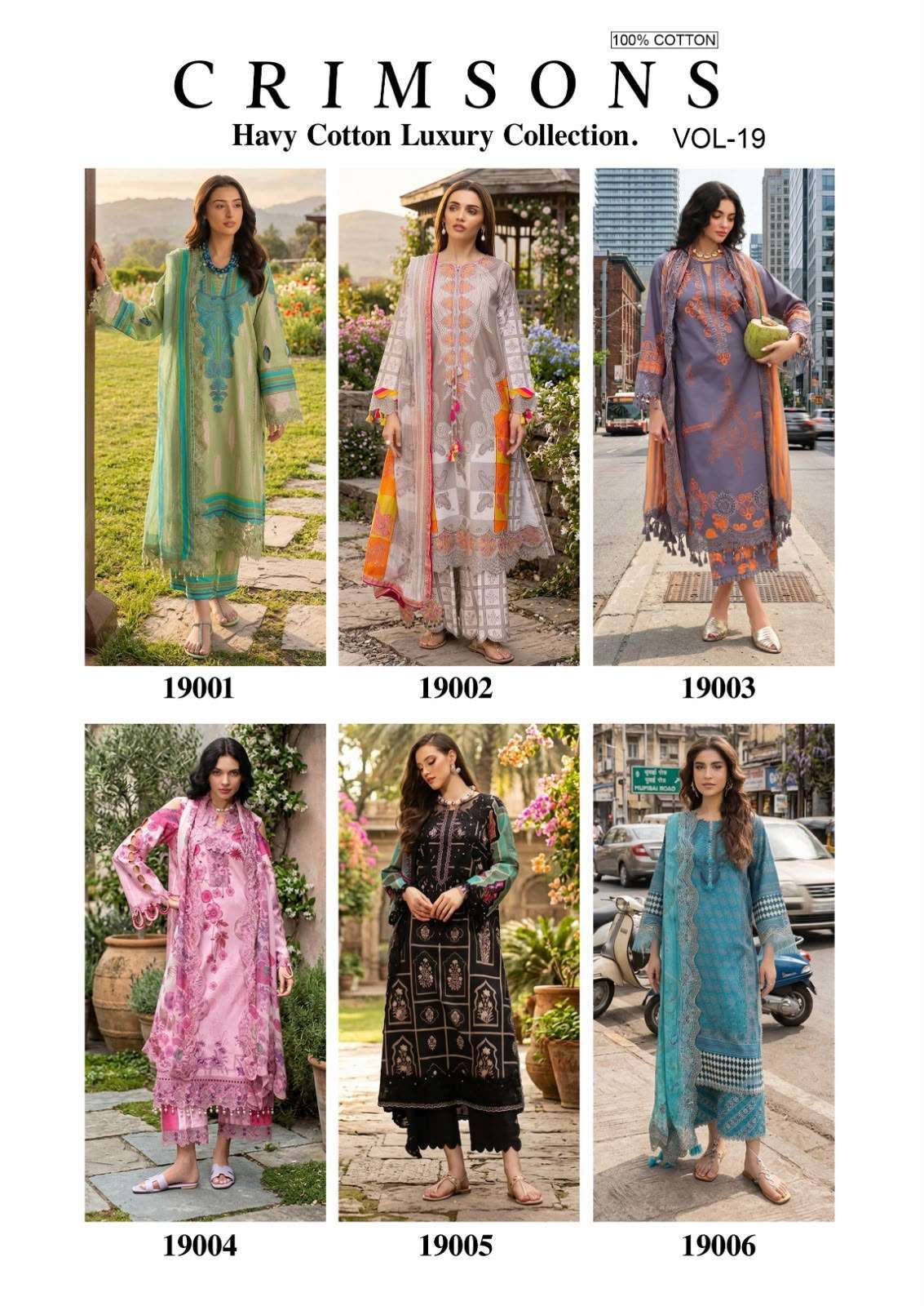 SAANVI TRENDS JADE CRIMSONS HEAVY COTTON LUXURY COLLECTION VOL 19
