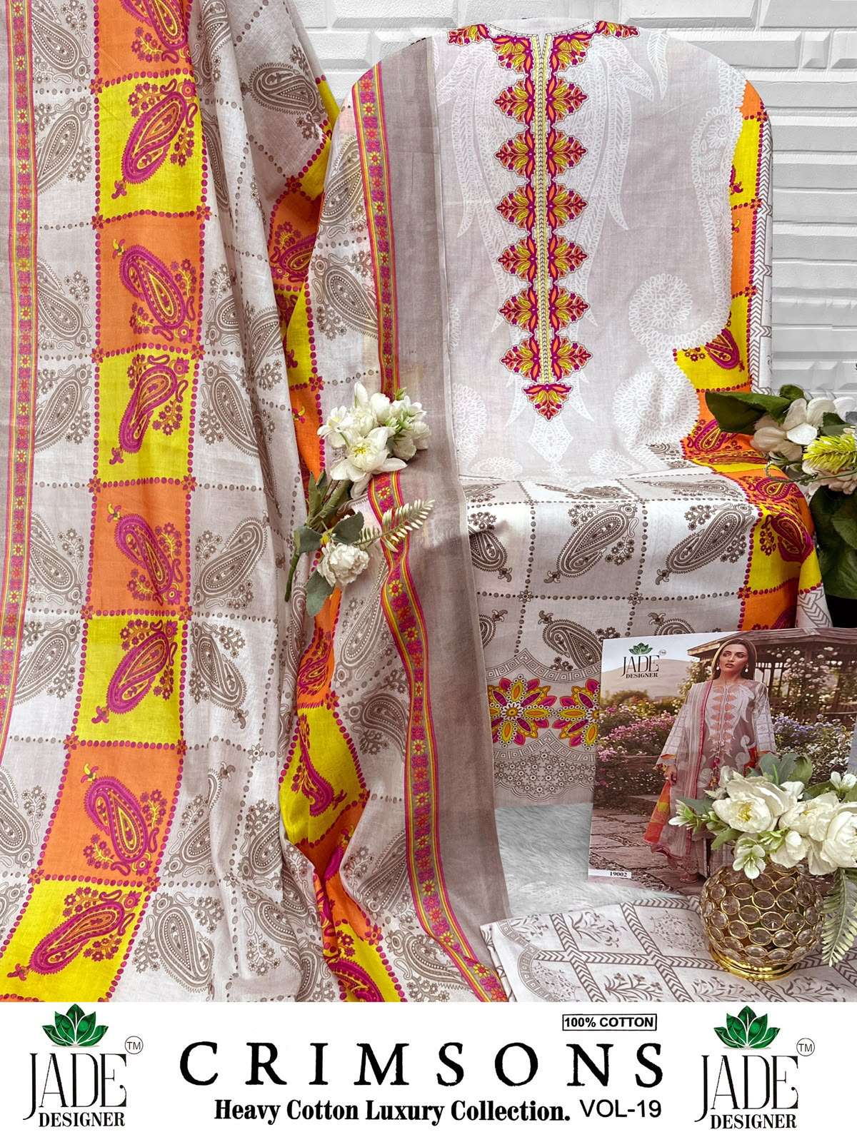 SAANVI TRENDS JADE CRIMSONS HEAVY COTTON LUXURY COLLECTION VOL 19