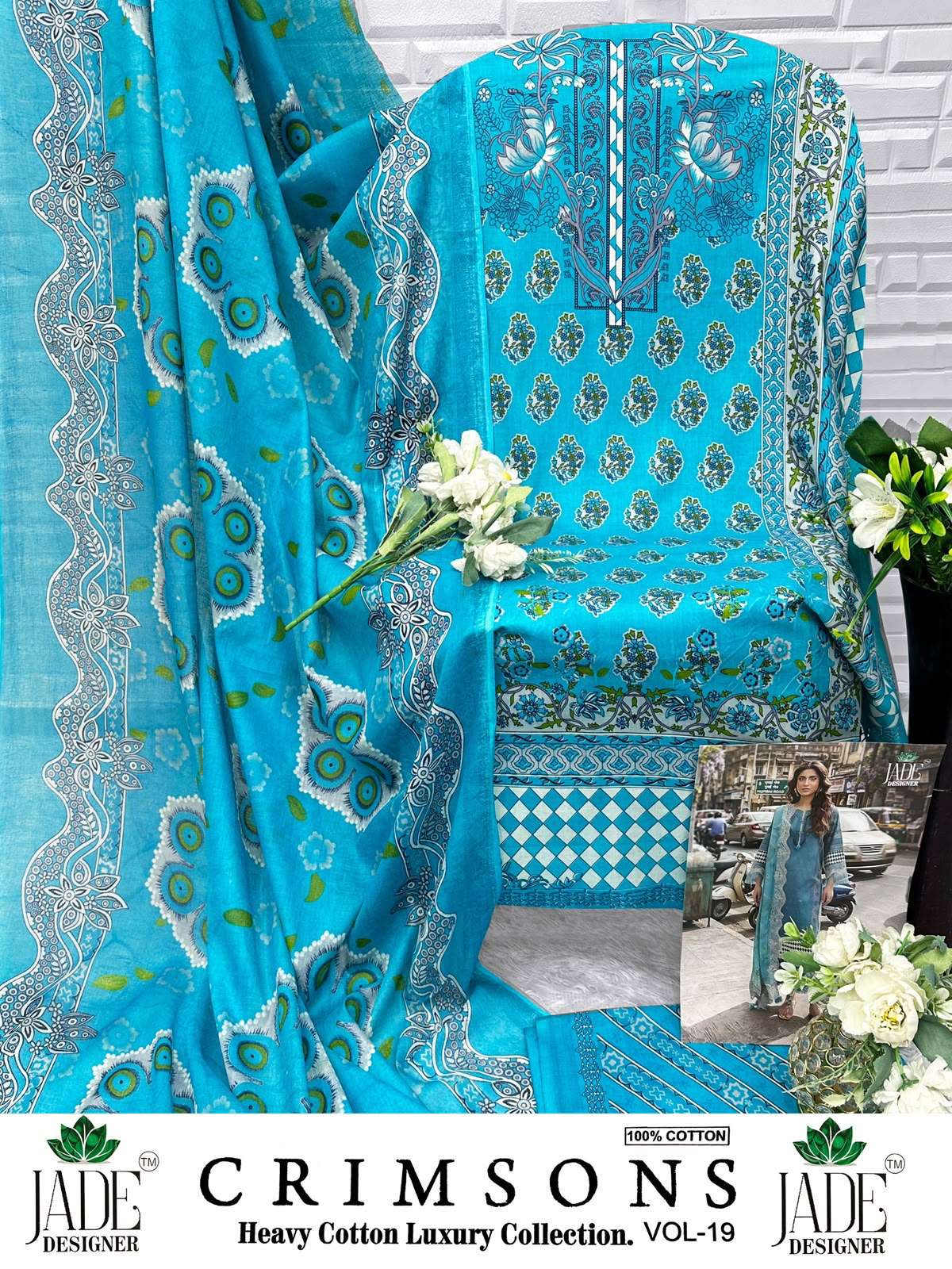 SAANVI TRENDS JADE CRIMSONS HEAVY COTTON LUXURY COLLECTION VOL 19