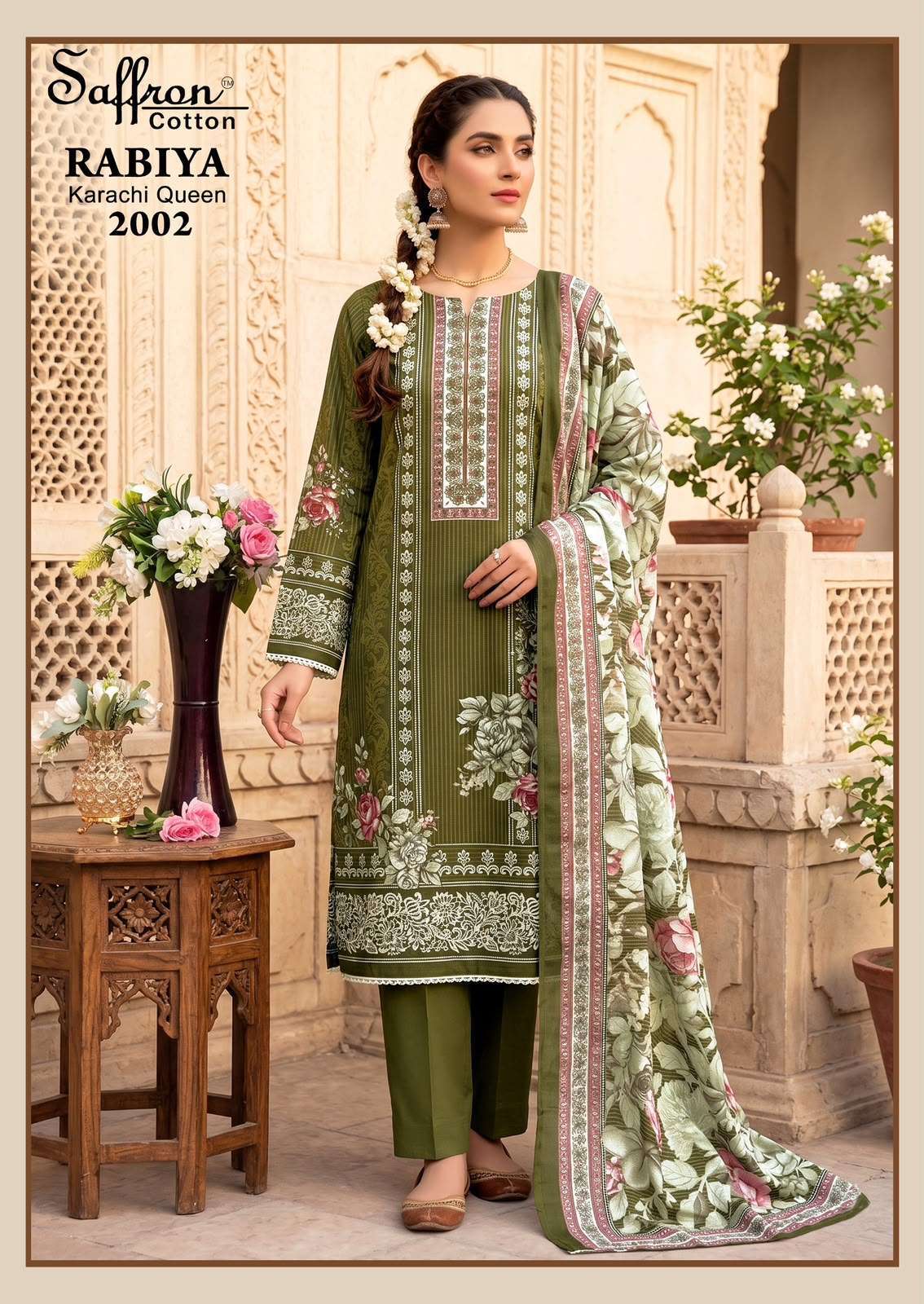 SAFFRON COTTON RABIYA KARACHI QUEEN VOL 2 COTTON DIGITAL PRINT SALWAR SUIT