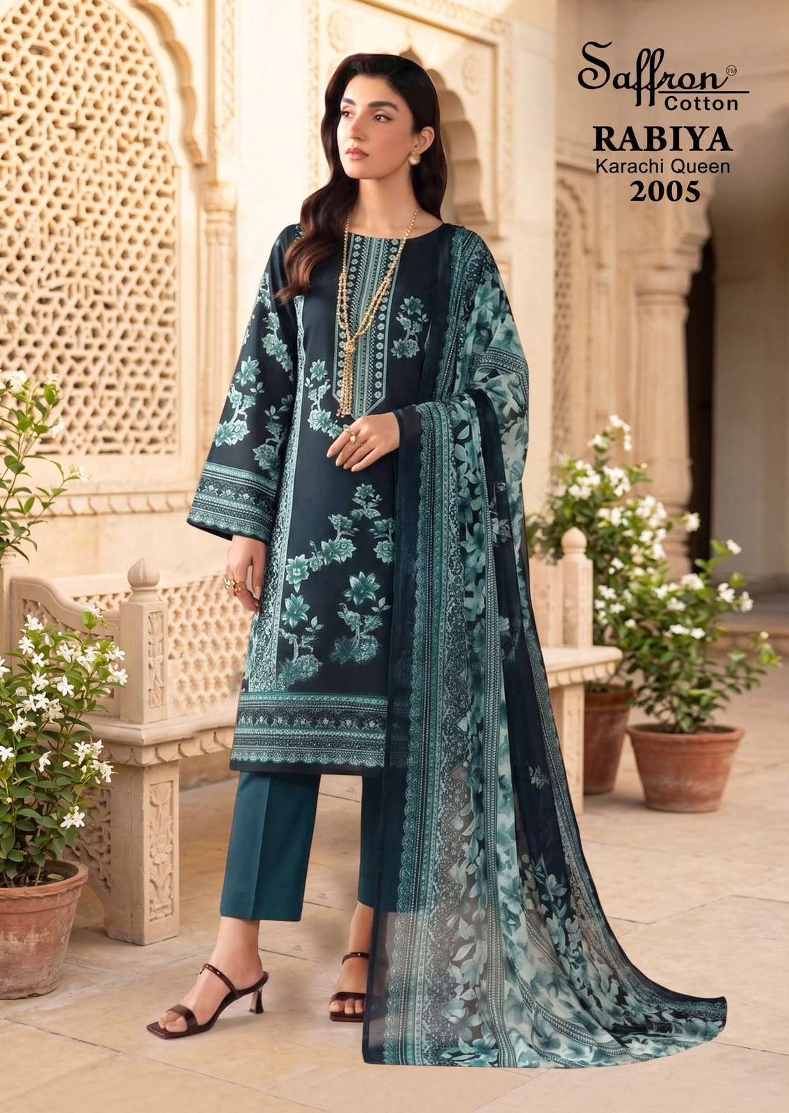 SAFFRON COTTON RABIYA KARACHI QUEEN VOL 2 COTTON DIGITAL PRINT SALWAR SUIT