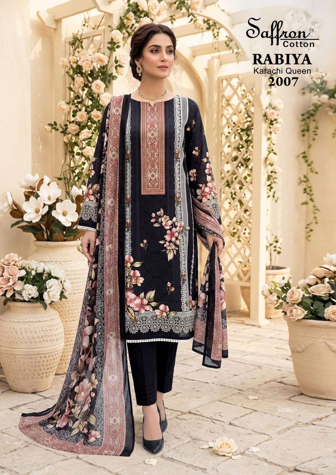 SAFFRON COTTON RABIYA KARACHI QUEEN VOL 2 COTTON DIGITAL PRINT SALWAR SUIT